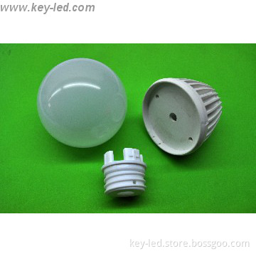 New 360 degree 9W led bulb spare parts aluminum covered with plastic